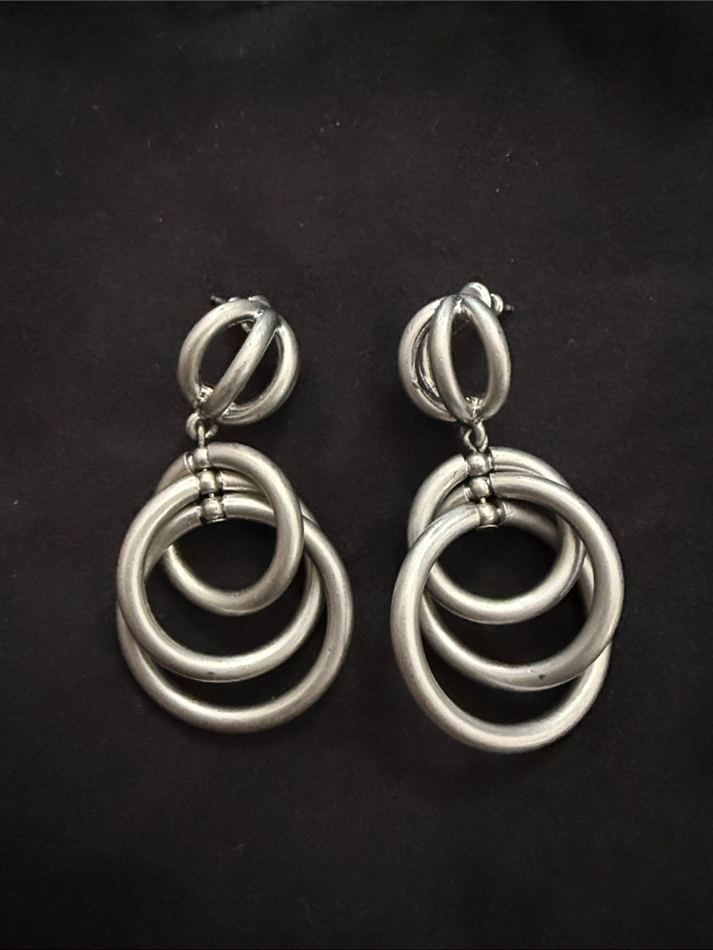 Lulu Frost Silver-Tone Triple Hoop Drop Earrings - Women Jewelry